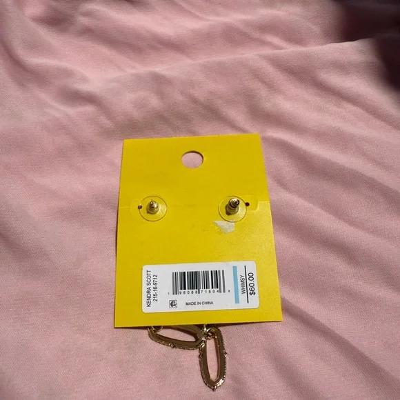 Kendra Scott Kadyn Linear Earrings - Green Mix NWT - Picture 5 of 5